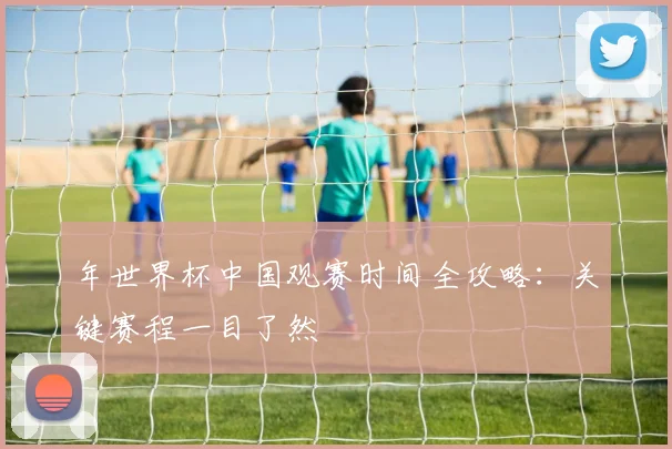 年世界杯中国观赛时间全攻略：关键赛程一目了然